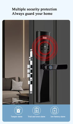 Qleung S819-2 Smart Door Lock with 6 Unlock Ways 8 Languages and 38-100mm Door Thickness