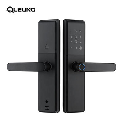 QLEUNG S851 Handle Fingerprint Tuya Smart Home Door Lock Tuya Door Lock Password Card Key Unlocking