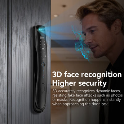 3D Face Recognition Smart Door Lock with Tuya Active Video Calling and 7.4V 5000mAh Lithium-ion Battery