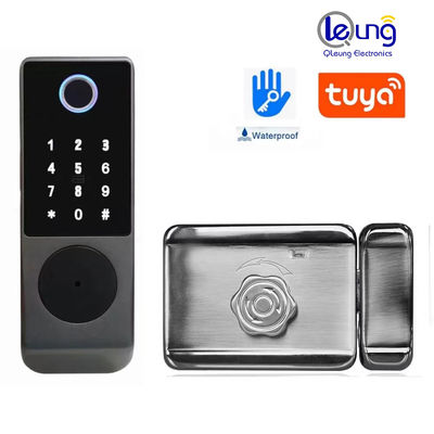 Bloqueio seguro preto TTLOCK Bloqueio inteligente Tuya Bloqueio digital de impressão digital com porta USB