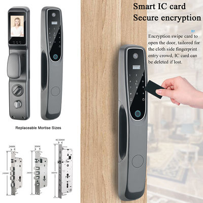 Tuya Apartment Smart Door Lock Fechadura de porta de controle de acesso de liga de alumínio