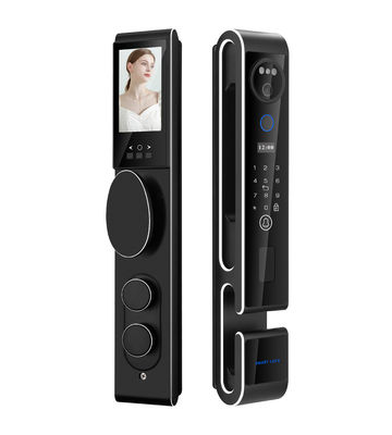 S666 Tuya Smart Wifi Fechadura de porta 3D Face Video Intercom Cartão automático de impressão digital Chave de acesso para Hotel Villa Apartamento