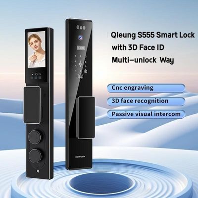 S555 fechadura de porta inteligente com código de cartão chave Tuya Wifi impressão digital para apartamento em casa
