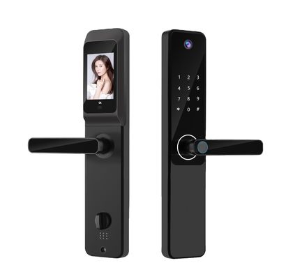 S802Pro HD Camera Inteligente Tuya Biometric Fingerprint IC Card Key Smart Home Door Lock Com Conectividade WiFi