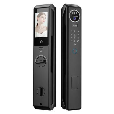 Fechadura Inteligente S959Max com Reconhecimento de Impressão Digital, Face 3D, Palma da Mão, Cartão, Chave, Código e Múltiplas Formas de Abertura