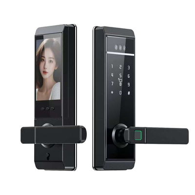 Qleung S810max Novo Design Tuya Fechadura da Porta Rosto Palma Impressão Digital Senha Cartão Chave Desbloqueio Tuya Controle Remoto Smart Home Fechadura da Porta
