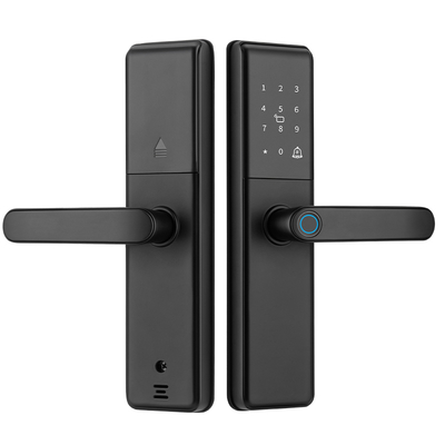 Qleung S851 Smart Home Door Lock Tuya APP Controle remoto Impressão digital Senha cartão chave desbloqueio