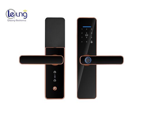 Fechadura Inteligente para Porta de Casa Red Bronze S811 Qleung com Tecnologia Tuya Semiautomática