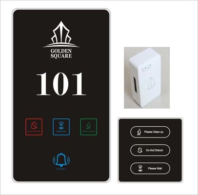 Placa de Porta com Interruptor DND e Luz, Sinalização de Andar, Placa de Porta com Número de Quarto e Logotipo Personalizado em LED para Projeto de Hotel