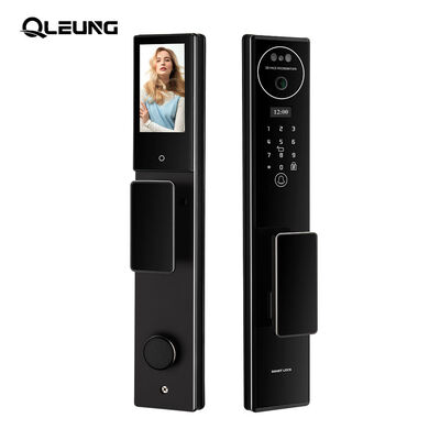 Fechadura Inteligente Totalmente Automática Qleung S555 com Chamada de Vídeo Ativa Via App Tuya Fechadura de Porta para Casa Inteligente