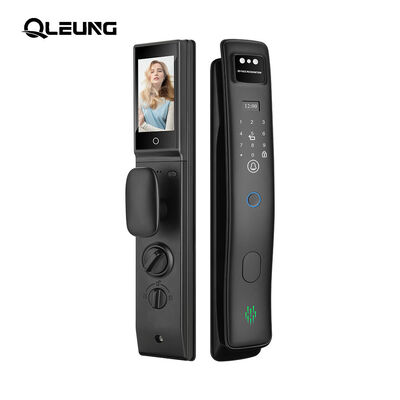 Impressão digital automática 3d reconhecimento facial fechadura da porta palmprint display lcd tuya ativo chamada de vídeo wifi controle acesso fechadura da porta digital